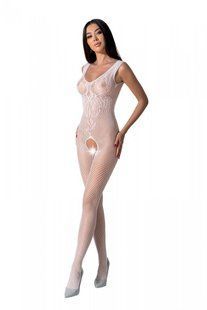 Бодістокінг з крилами Passion BS098 One Size, white, середня сітка, відкритий доступ SO8937 фото