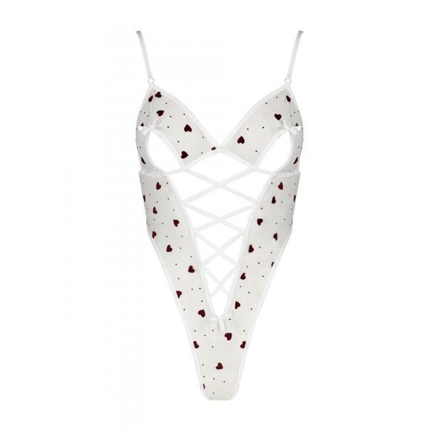 Эротическое боди с рисунком Passion LOVELIA BODY XXL/XXXL, white SO4758 фото