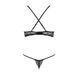 Комплект белья Passion Exclusive QUENTRIS BIKINI XXL/XXXL, black, стринги и полуоткрытый лиф PS26603 фото 6