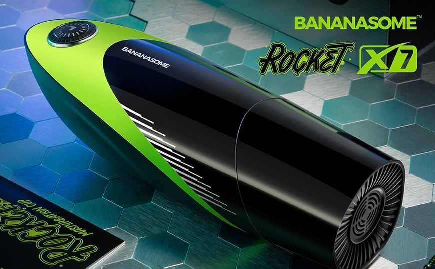 Смарт-мастурбатор BANANASOME ROCKET X7, вибрации, сжатие, имитация фрикций, подогрев SX2329 фото