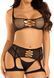 Комплект Leg Avenue Top and garter harness, One Size, черный, сетчатый, топ + пояс с гартерами SX1073 фото 4