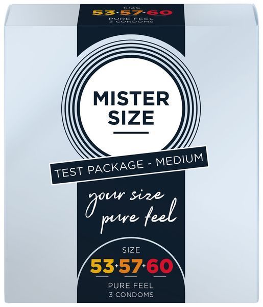 Набір презервативів Mister Size - pure feel - 53&ndash;57&ndash;60 (3 condoms), 3 розміри, товщина 0,05 мм SO8040 фото