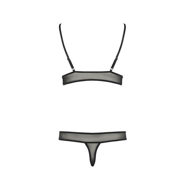 Комплект белья Passion ERZA SET XXL/XXXL, black, лиф и трусики PS26012 фото