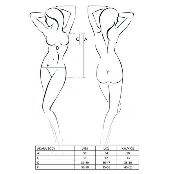 Боди монокини Passion ADARA BODY L/XL, red EL10104 фото