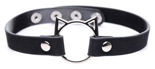 Чокер Master Series Kinky Kitty Ring Slim Choker - Black SX1184 фото