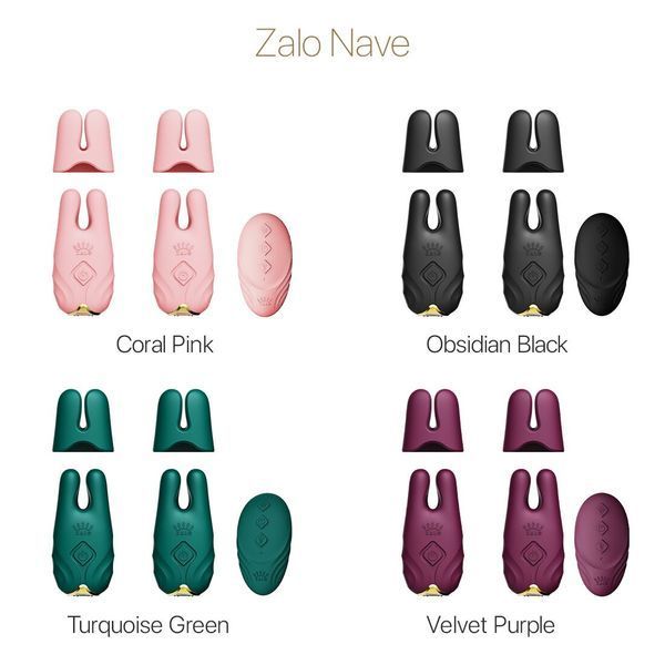 Смарт-вибратор для груди Zalo - Nave Velvet Purple, пульт ДУ, работа через приложение SO7489 фото