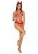 Эротический костюм чертика из стреп Obsessive Evilia teddy red S/M, боди, чокер, накладки на соски, обруч с рожками SO7706 фото 3