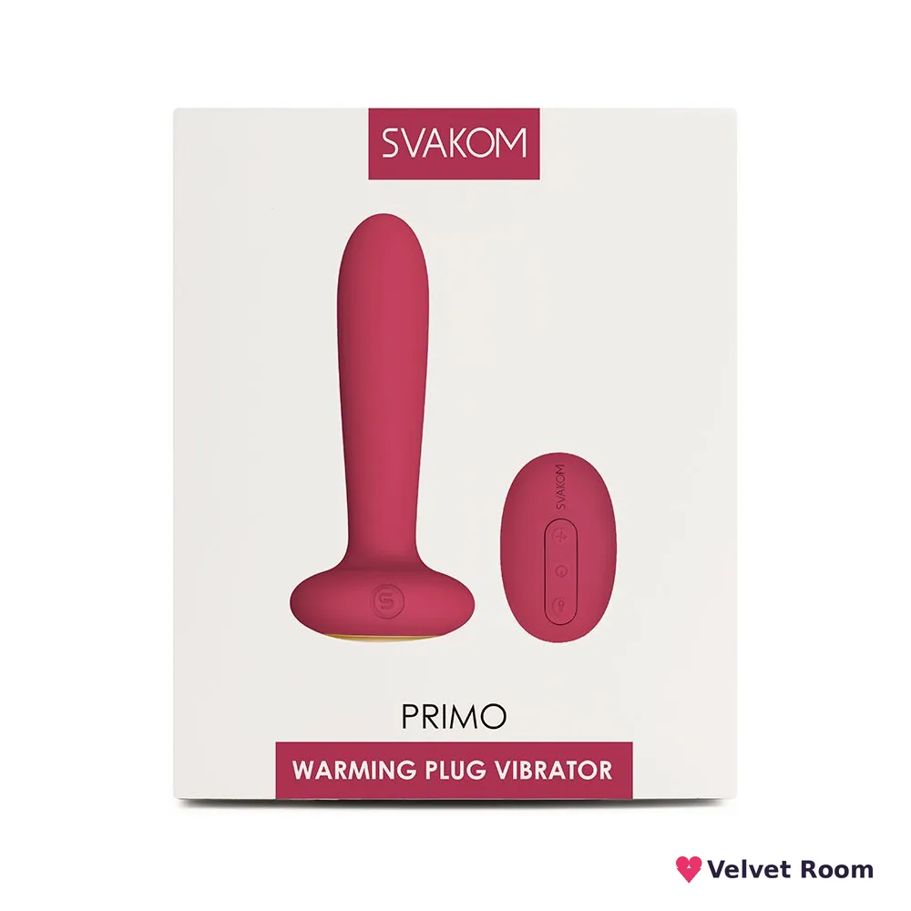 Анальна пробка з вібрацією та підігрівом, пульт ДК Svakom Primo Wine Red — фото 7