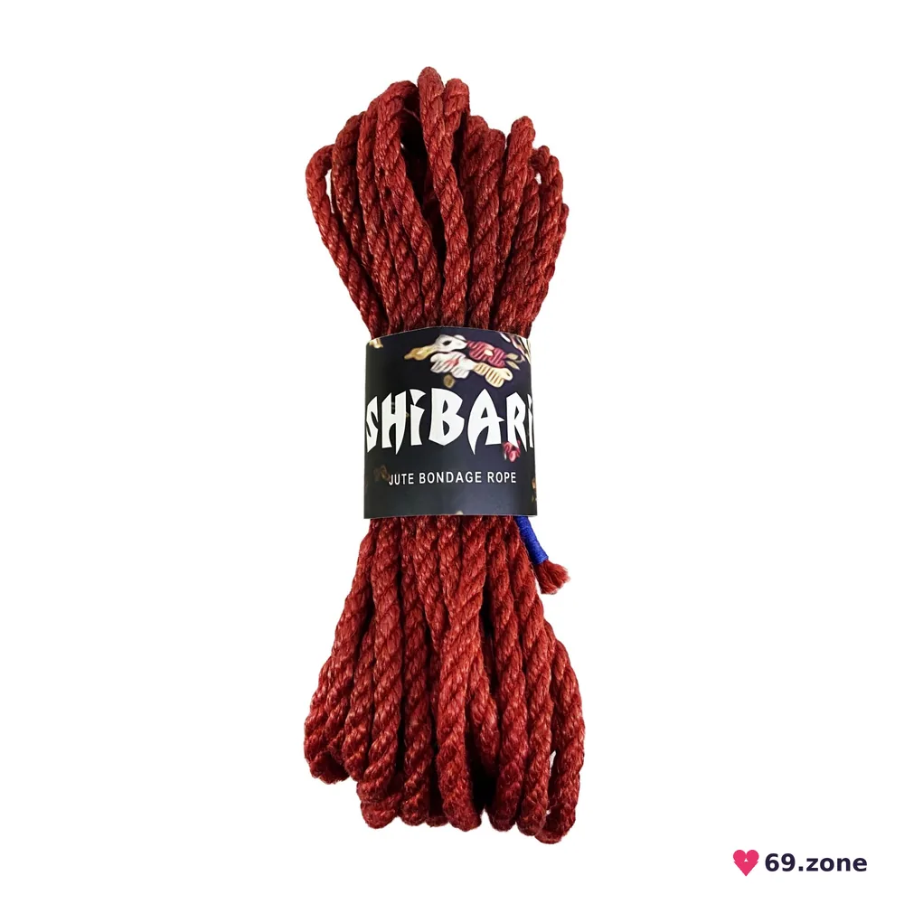 Джутова мотузка для шібарі Feral Feelings Shibari Rope, 8 м червона