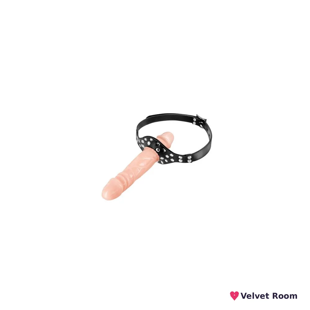 Кляп із подвійним фалоімітатором Fetish Tentation – Double Penis Gag Flesh