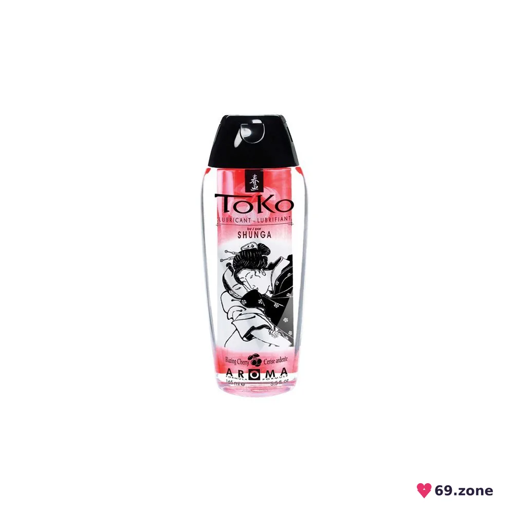Лубрикант на водній основі Shunga Toko AROMA – Blazing Сherry (165 мл), не містить цукру
