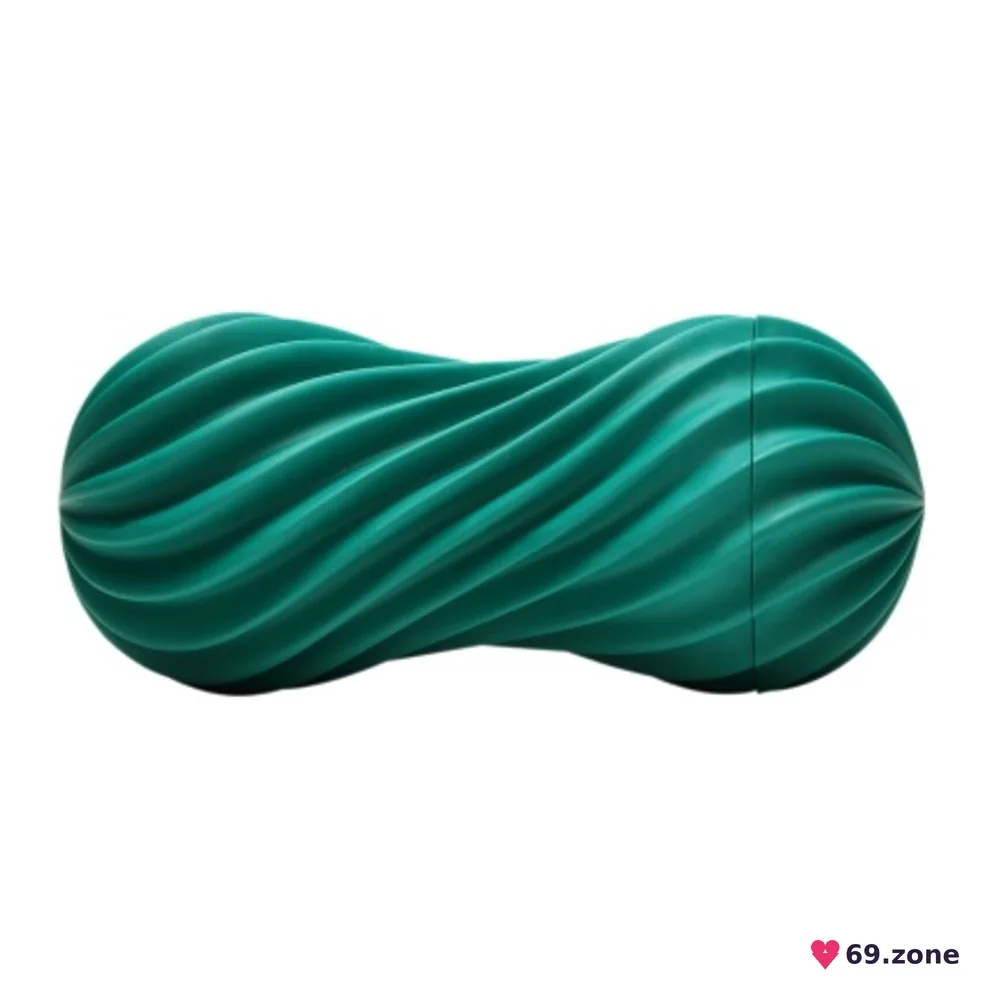 Мастурбатор Tenga FLEX Fizzy Green зі змінною інтенсивністю, можна скручувати, вакуум