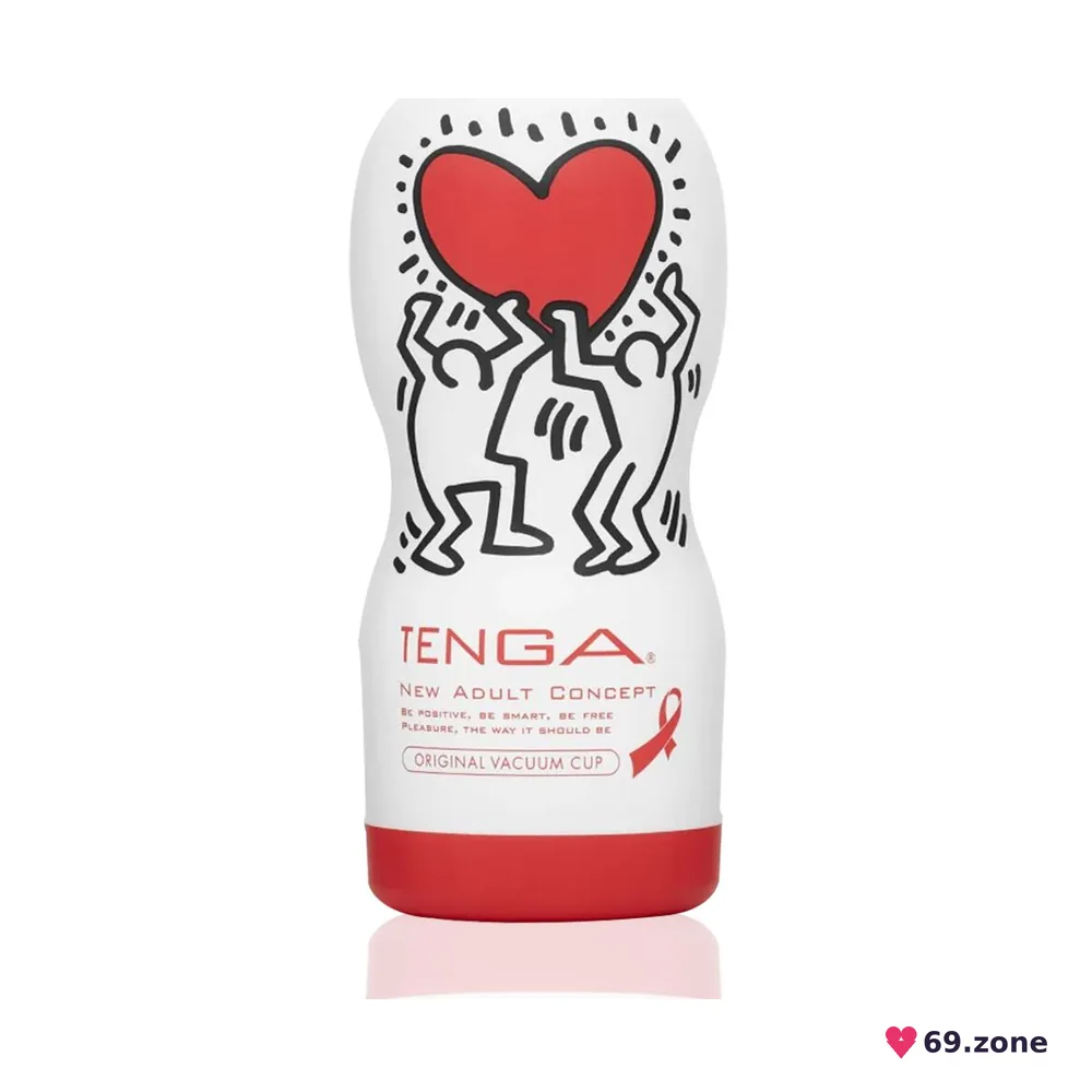 Мастурбатор Tenga Keith Haring Deep Throat Cup (глибоке горло) з вакуумною стимуляцією