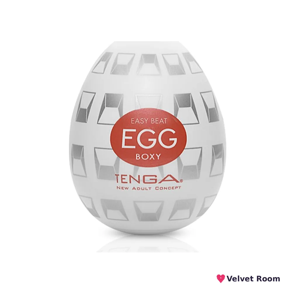 Мастурбатор-яйце Tenga Egg Boxy з геометричним рельєфом
