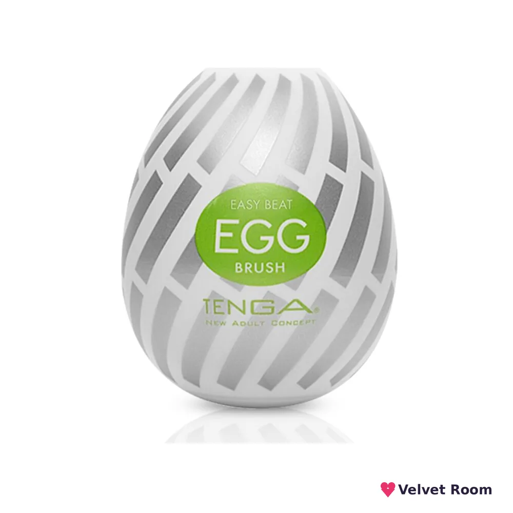 Мастурбатор-яйце Tenga Egg Brush з рельєфом у вигляді великої щетини