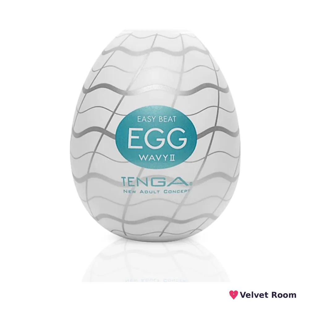 Мастурбатор-яйце Tenga Egg Wavy II з подвійним хвилястим рельєфом