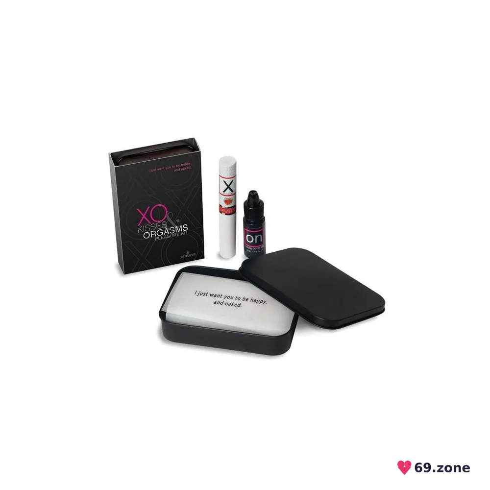 Подарунковий набір Sensuva XO Kisses & Orgasms (бальзам для губ з феромонами і рідкий вібратор)