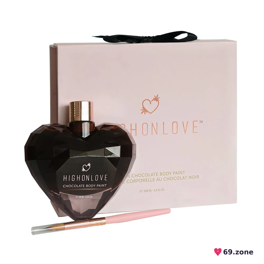 Преміум фарба для тіла HighOnLove Chocolate Body Paint (100 мл) з какао, кофеїном, маслом канабісу