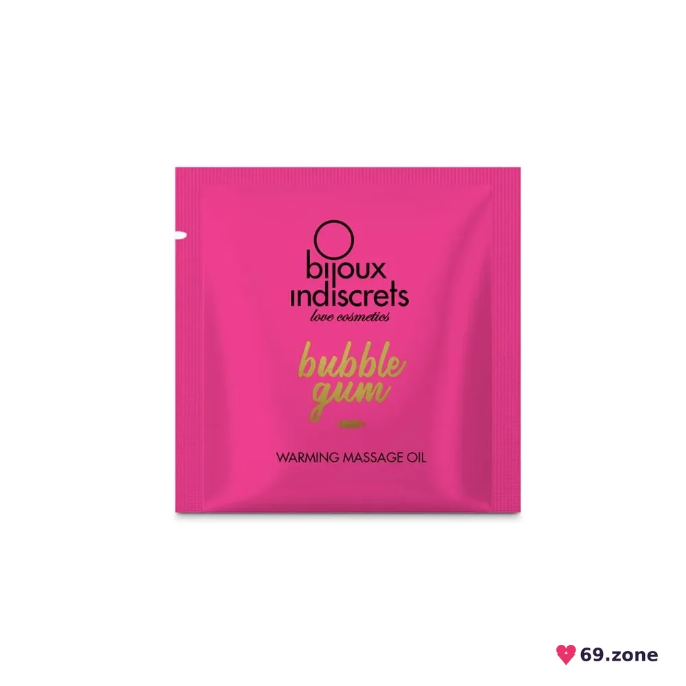 Пробник розігрівальої олії Bijoux Indiscrets Light my Fire – Strawberry Bubblegum