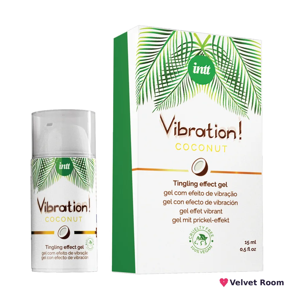 Рідкий вібратор Intt Vibration Coconut Vegan (15 мл),  дуже смачний, діє до 30 хвилин