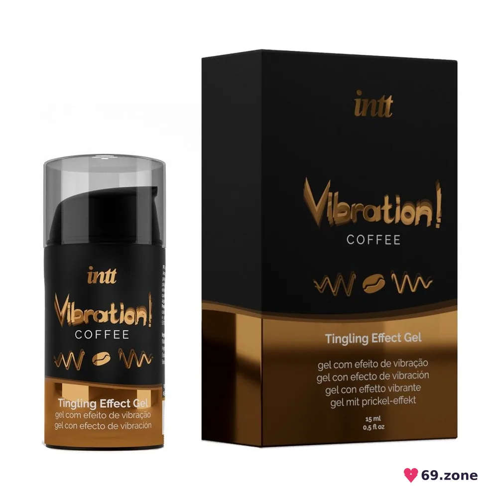 Рідкий вібратор Intt Vibration Coffee (15 мл), густий гель, дуже смачний, діє до 30 хвилин