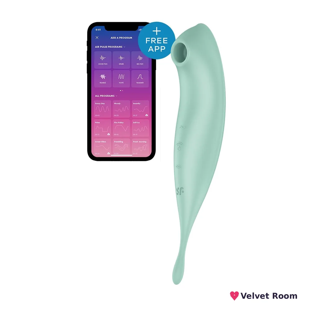 Смарт-вібратор для клітора з вакуумною стимуляцією Satisfyer Twirling Pro+ Mint