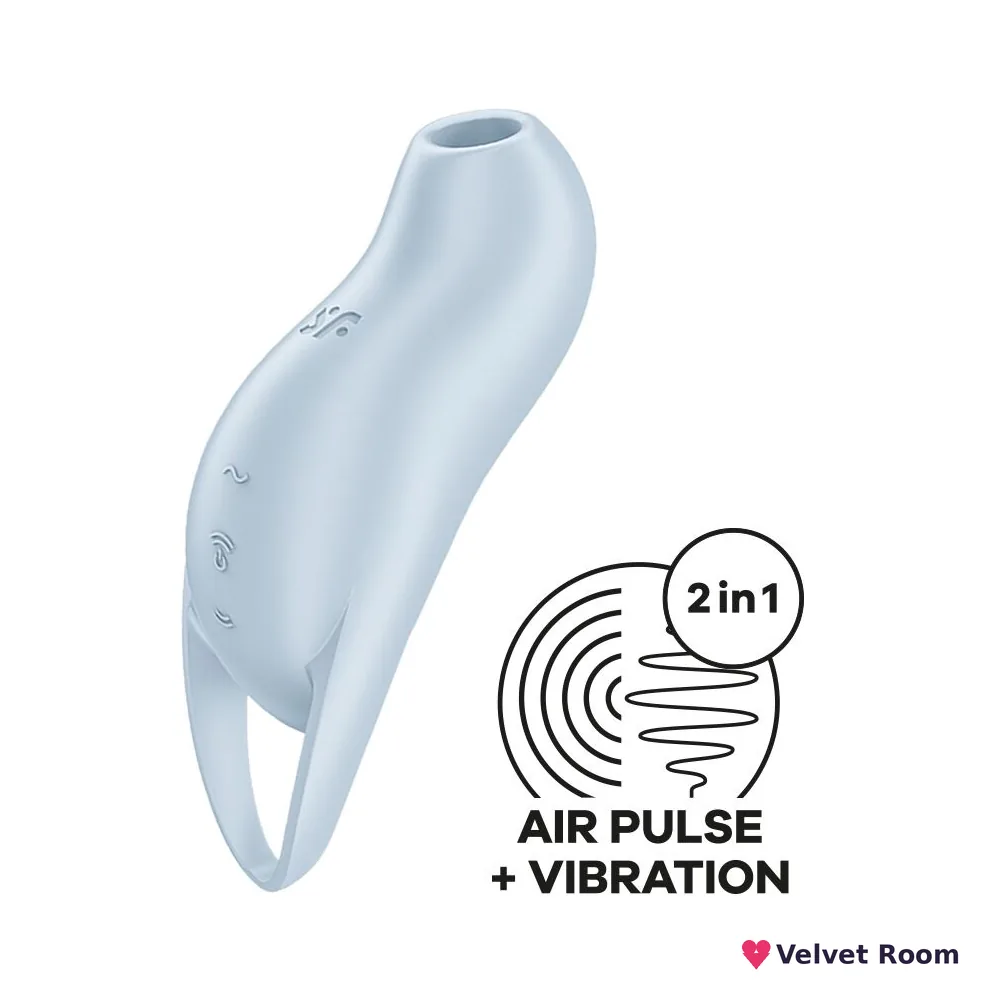 Вакуумний кліторальний стимулятор з вібрацією Satisfyer Pocket Pro 1 Blue