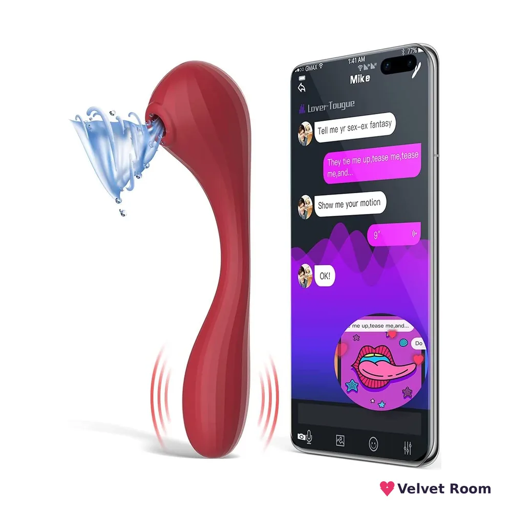 Вакуумний вагінально-кліторальний стимулятор Magic Motion Bobi Red, керування зі смартфона
