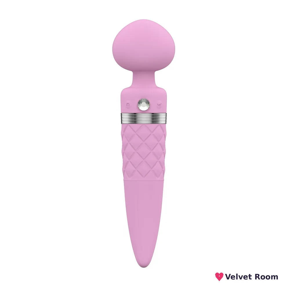 Вібромасажер 2в1 PILLOW TALK - Sultry Pink, класичний масажер і вібратор з ротацією, підігрів