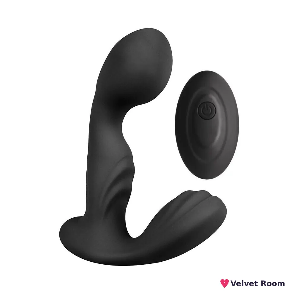 Вібромасажер простати S Pleasures Premium FUZZY, чорний, з рельєфом, 10 режимів вібрації