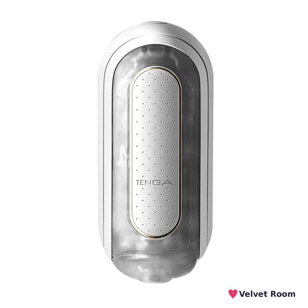 Вібромастурбатор Tenga Flip Zero Electronic Vibration White, змінна інтенсивність, розкладний