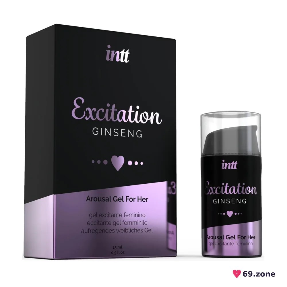 Збуджувальний гель Intt Excitation (15 мл) з екстрактом женьшеню, з ефектом вібрації